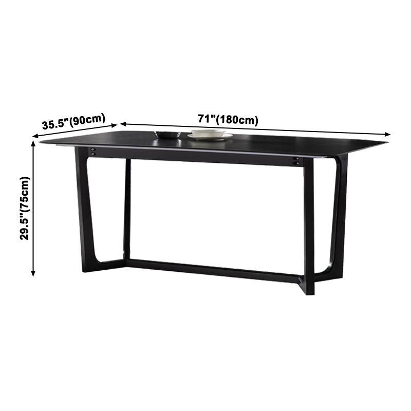 Table de salle à manger en pierre industrielle industrielle table rectangle de base pour la maison