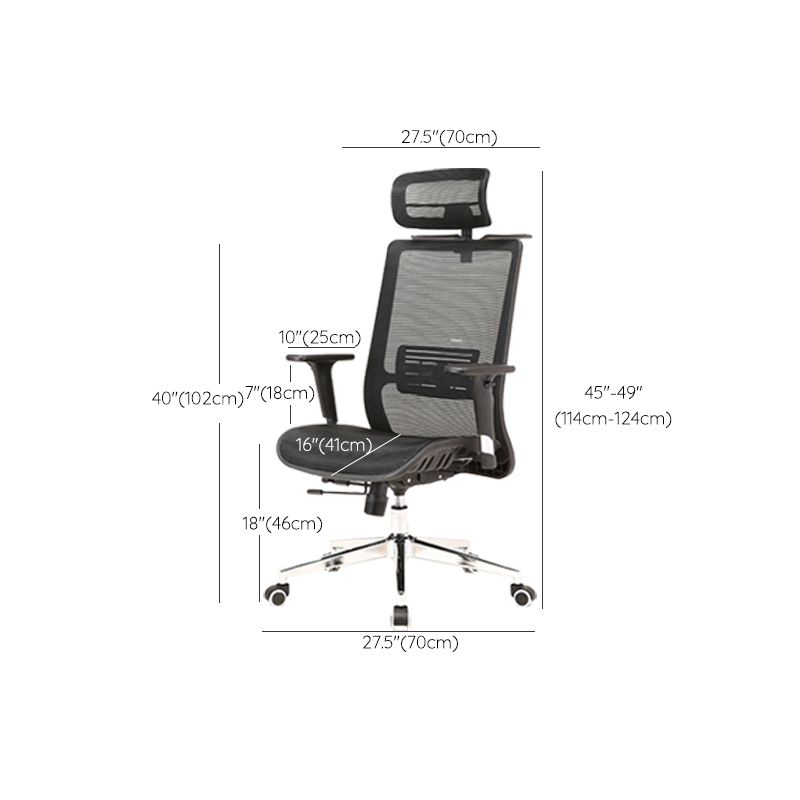 Modern Desk Chair Mesh Computer Chair Conference Chair in Black