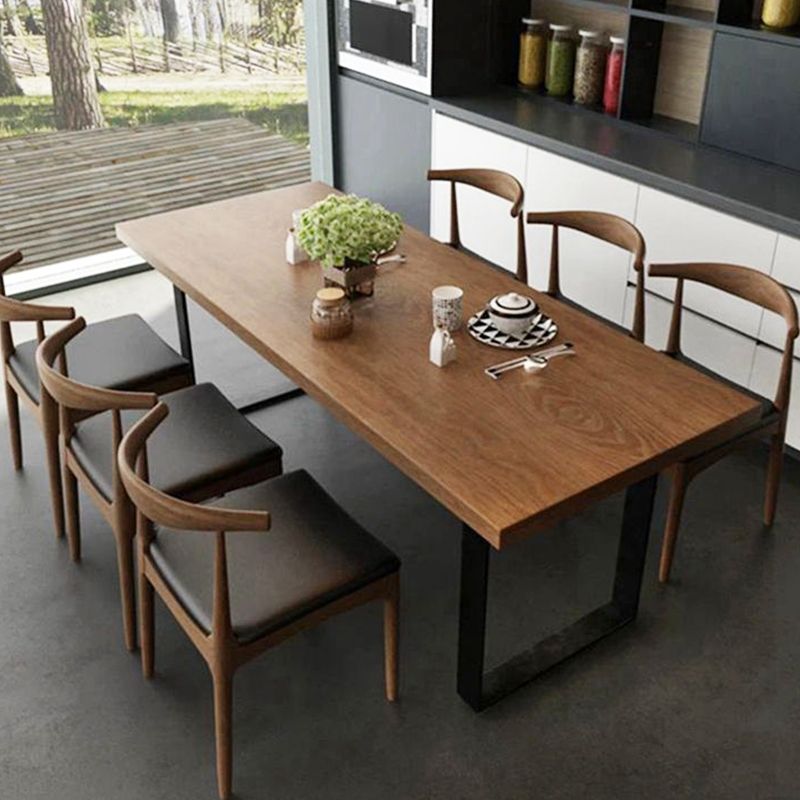 Pine Wood Industrial Dining Table Set 1/2/5/7 Pcs Dinette Set for Kitchen