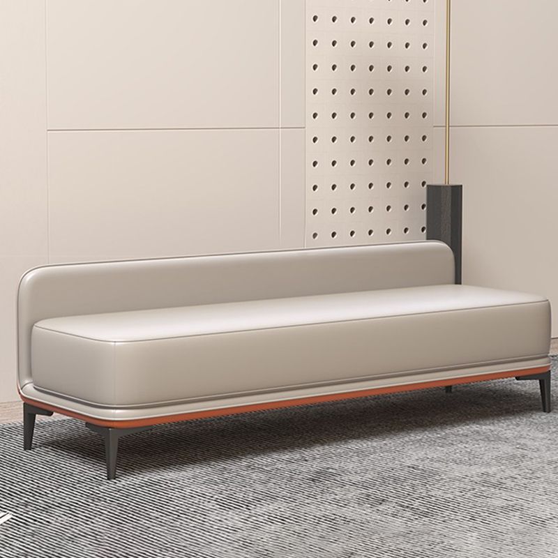 Modern Style Cushioned Seating Bench Rectangle Entryway and Bedroom Bench