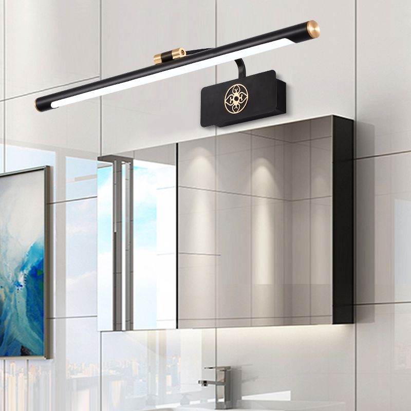 Modern Minimalist Style Tubes Wall Mounted Vanity Lights Metal 1 Light Vanity Lighting Ideas for Bathroom