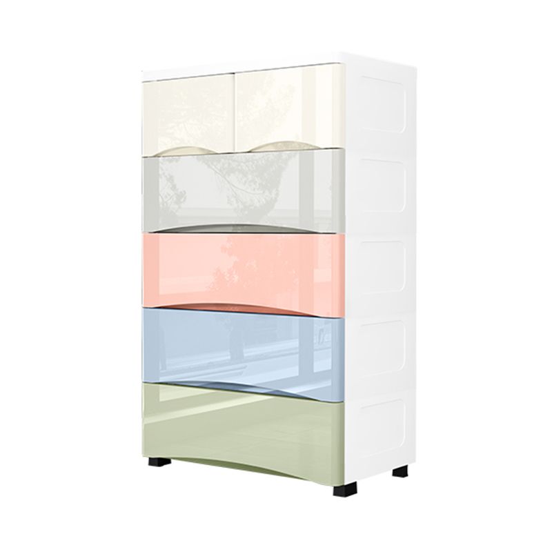 Chest Scandinavian Kids Nightstand Plastic Nursery Dresser with 5/6 Drawers