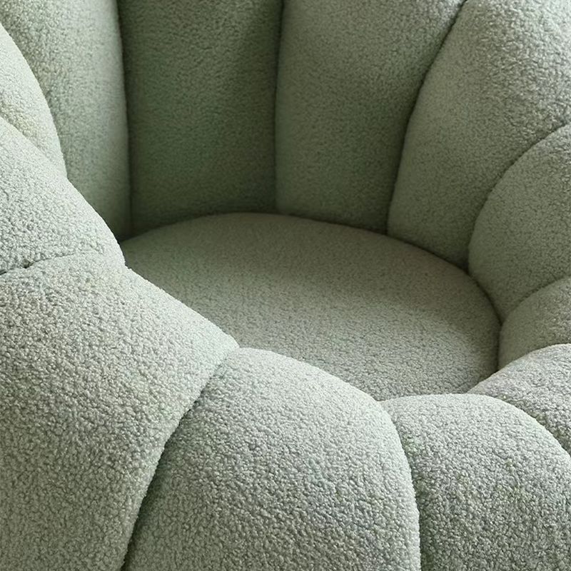 Sewn Pillow Back Papasan Chair Upholstered Sloped Arms with Swivel