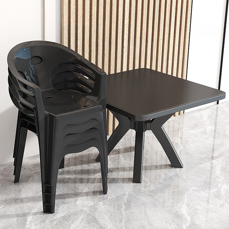 Contemporary Style Dining Set Plastic 1/5/10 Pcs Dining Table Set