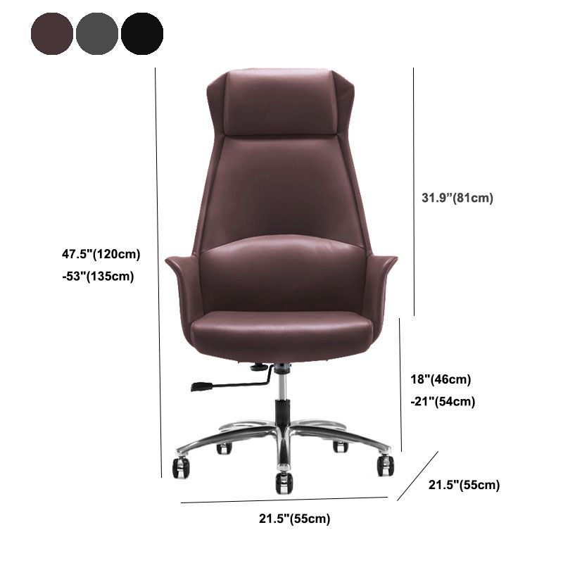 Modern Leather Management Office Chair High Back Executive Ergonomic Computer Chair