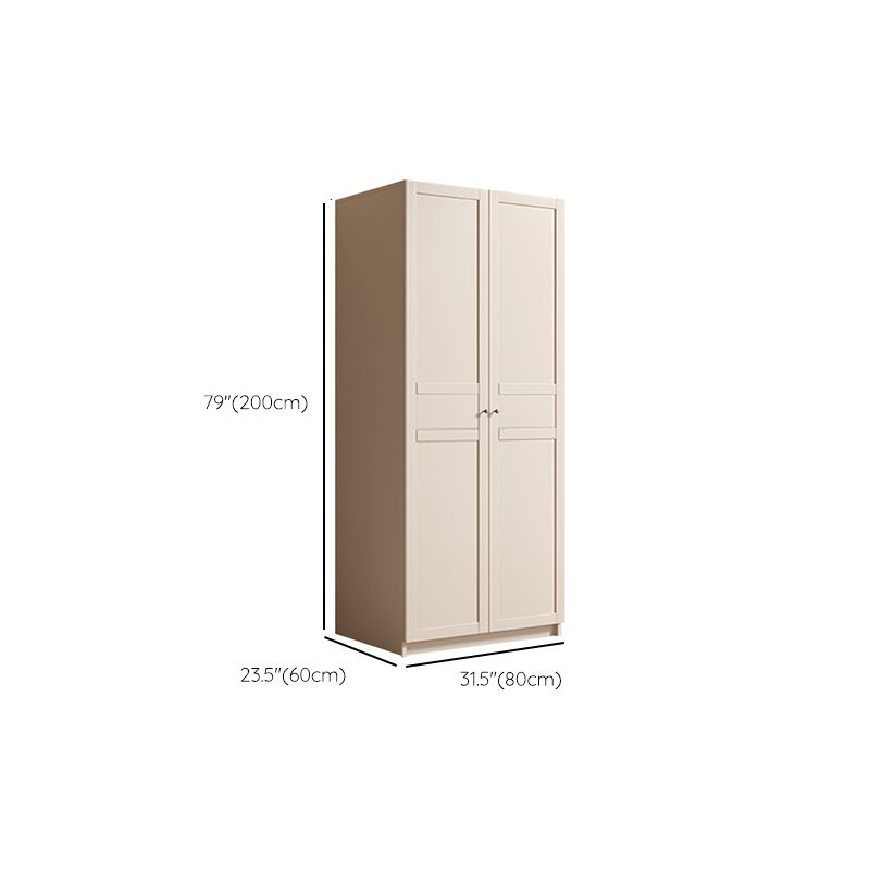 White Wood Wardrobe Armoire Modern Wardrobe with Soft Close Doors