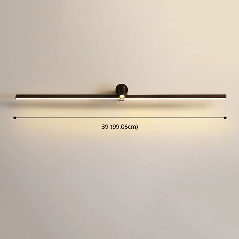 Iluminación de tocador lineal de metal simplicidad de pared LED aplique con foco para el baño