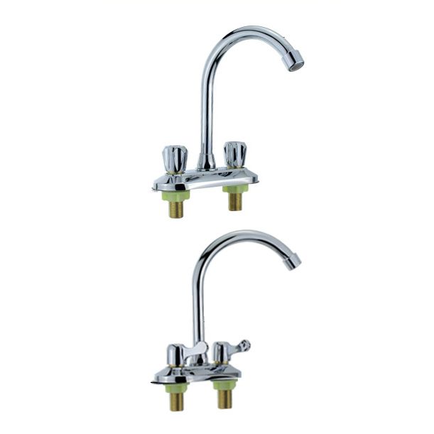 Modern Bar Prep Kitchen Faucet Brass Knob Handle with Deck Plate Kitchen Faucet