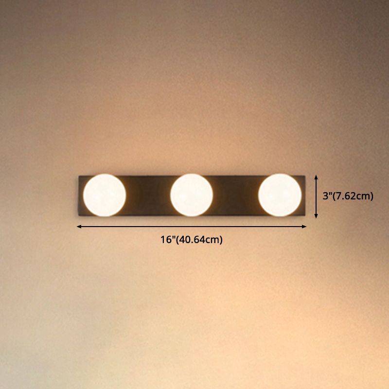 Metal Rectangle Wall Mounted Light Contemporary Style Black Wall Sconce Lighting