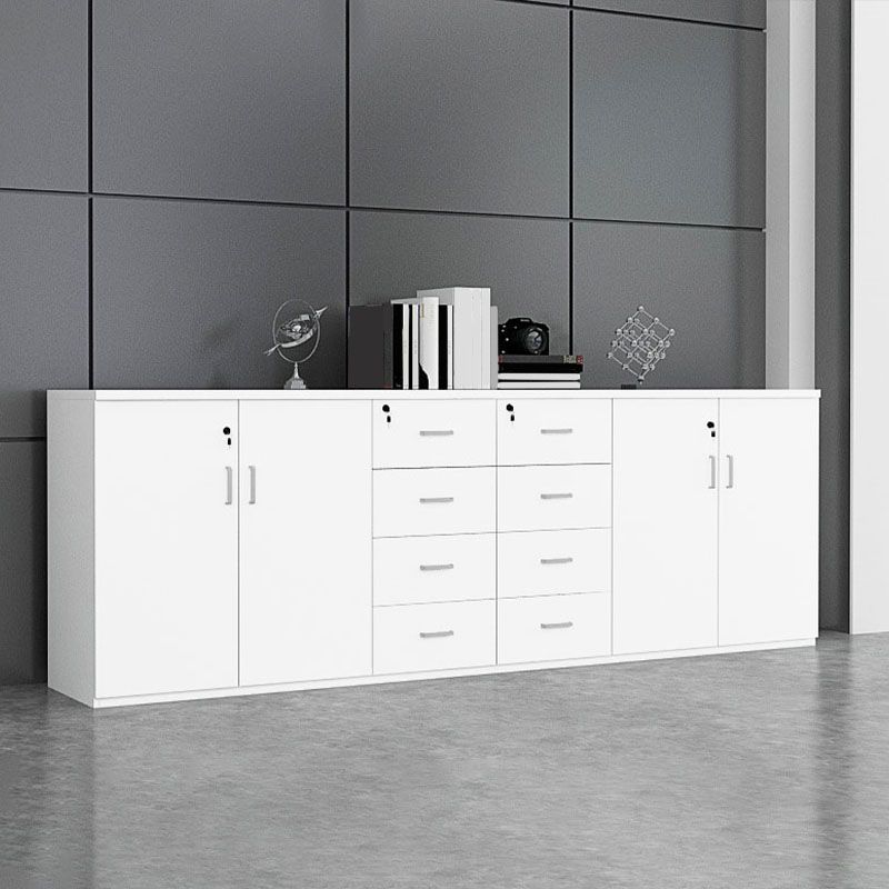 Lateral Engineered Wood File Cabinet White Modern Filing Cabinet