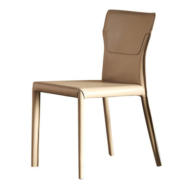 Contemporary Style Chairs Armless Chair for Kitchen with Metal Legs