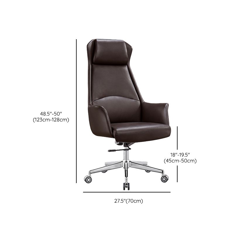 Modern Armless Leather Office Chair No Distressing Ergonomic Desk Chair