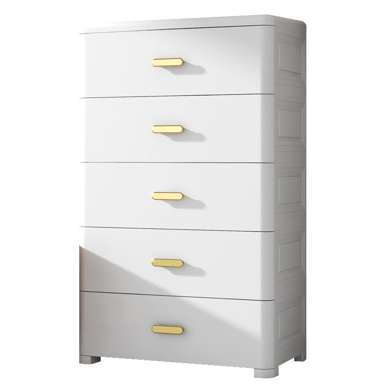 Scandinavian Vertical Plastic Kids Dressers with Drawers for Bedroom