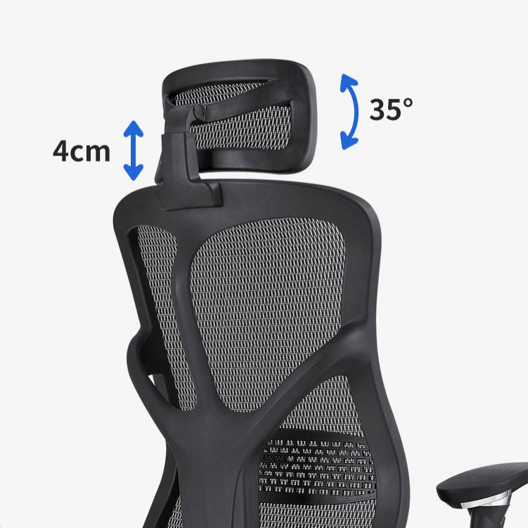 Modern Desk Chair Mesh Computer Chair High-Back Chair in Balck