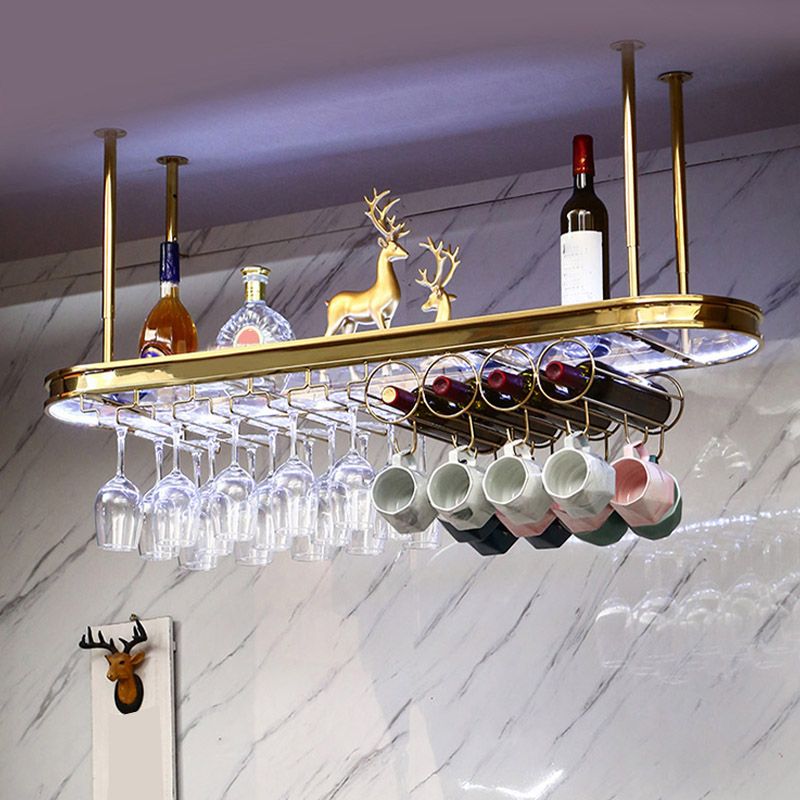 Modern Hanging Wine Rack Holder Stainless Steel Wine Glass Stemware Rack Holder