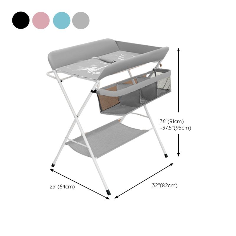 Flat Top Baby Changing Table Portable Changing Table with Safety Rails