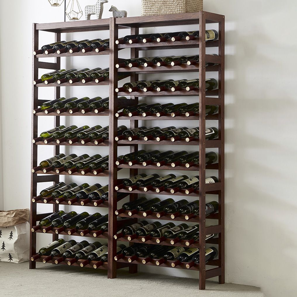 Modern Floor Wine Bottle Rack Solid Wood Wine Bottle Rack for Home