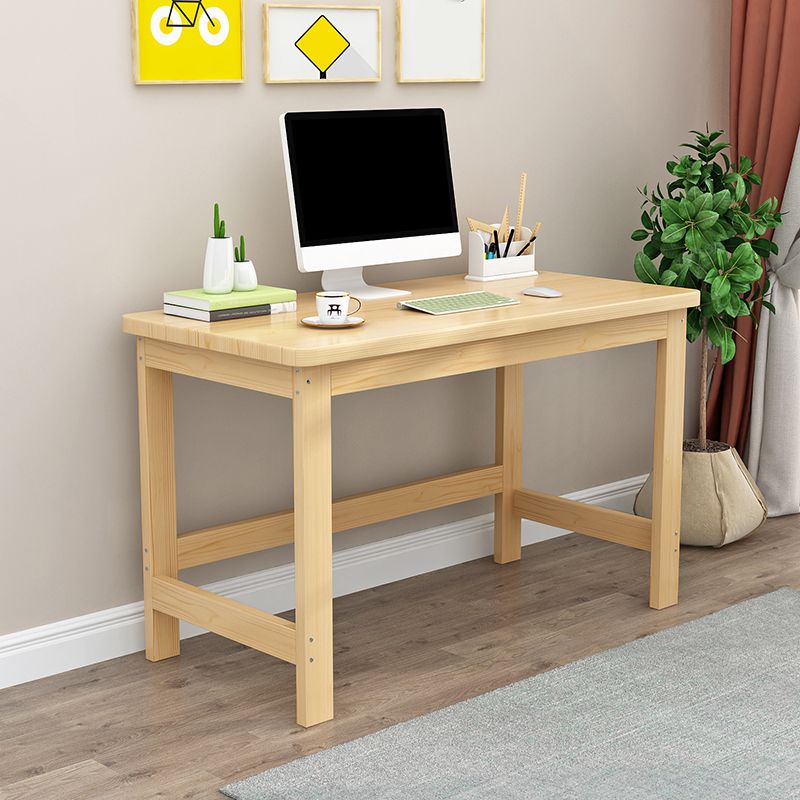 Modern Natural Children's Desk with Rectangle Top in Solid Wood