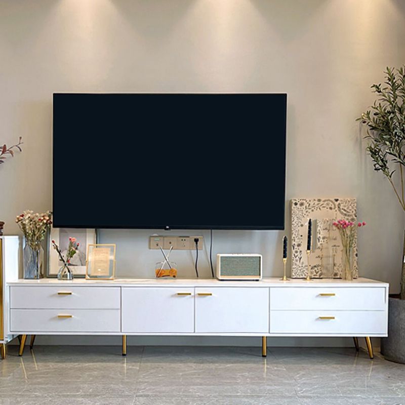 Sintered Stone Enclosed TV Storage Luxury TV Cabinet with Splayed Legs