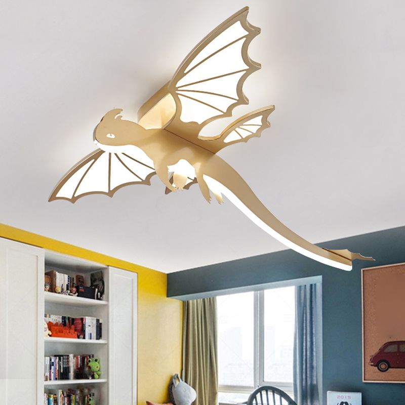 Dinosaur LED Ceiling Light Modern Style Creative Flush-mount Lamp for Bedroom Living Room