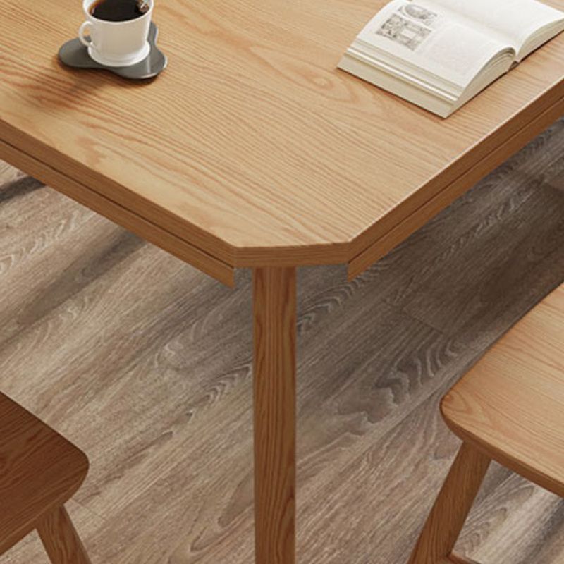 Folding Round Dining Table Solid Wood Dining Table with 4 Legs