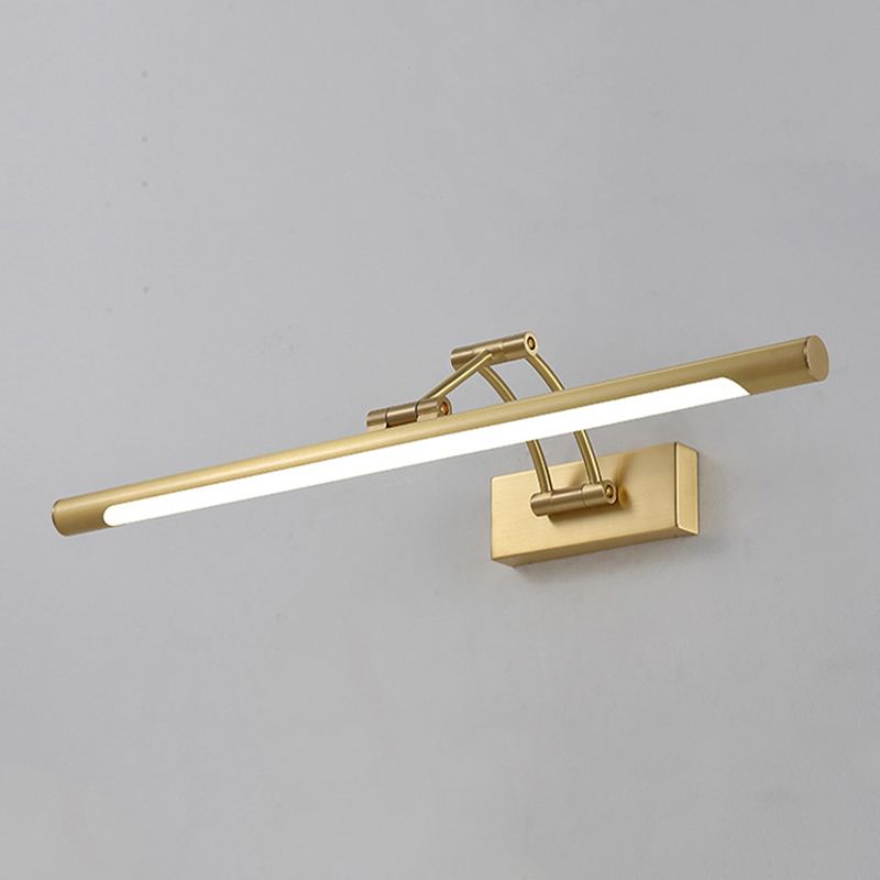 Contemporary Single Bathroom Vanity Light Black/Golden LED Metal Bath Bar