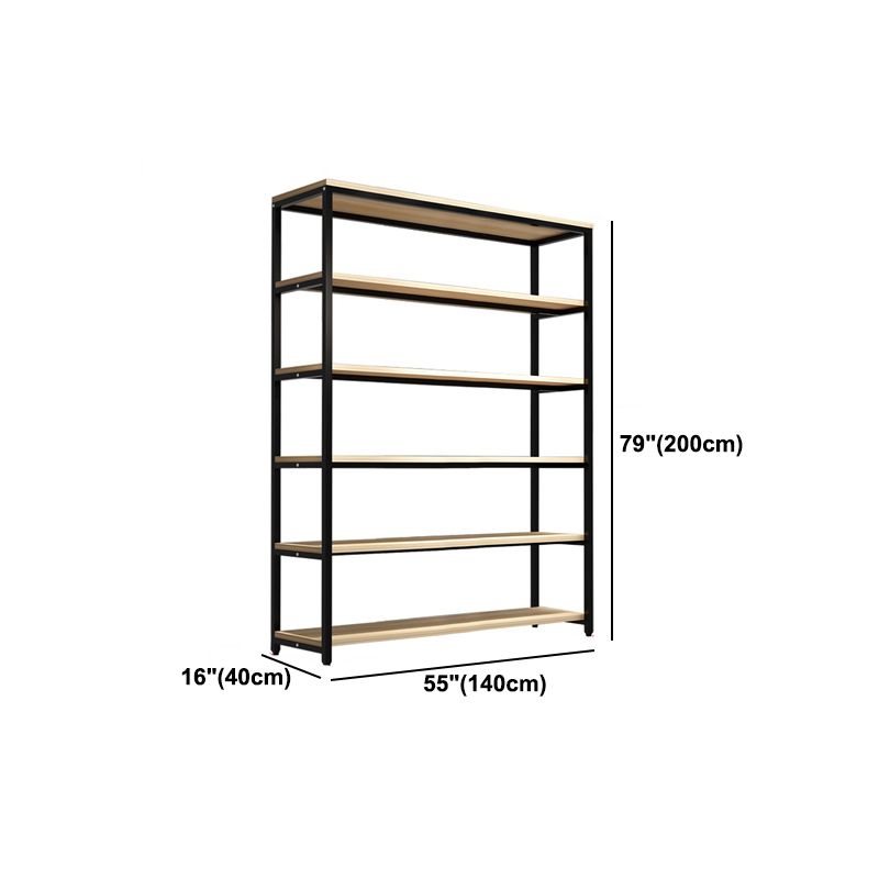 Metal Etagere Bookcase Scaffale di libri a retro aperto industriale con ripiani per ufficio e casa