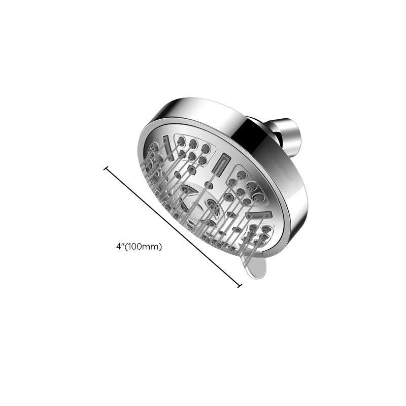 Modern Style Fixed Shower Head in Silver 9-Settings Wall-Mount Showerhead