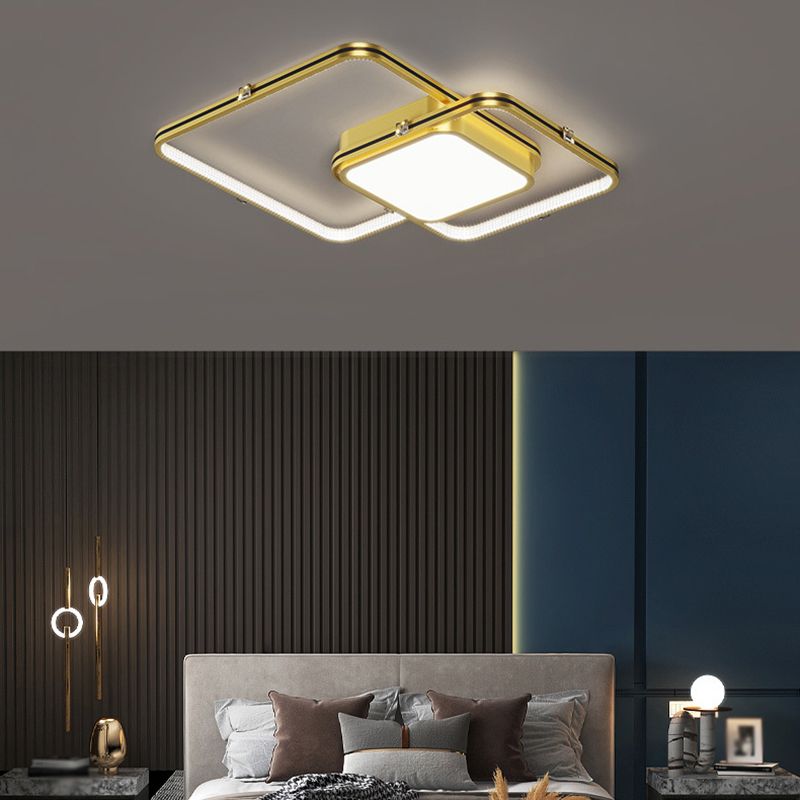 Modern Style Flush Mount 3-Lights Acrylic Ceiling Light for Living Room