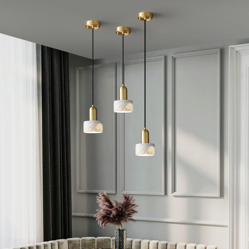 Marble Hanging Light Contemporary Pendent Lighting Fixture for Drawing Room