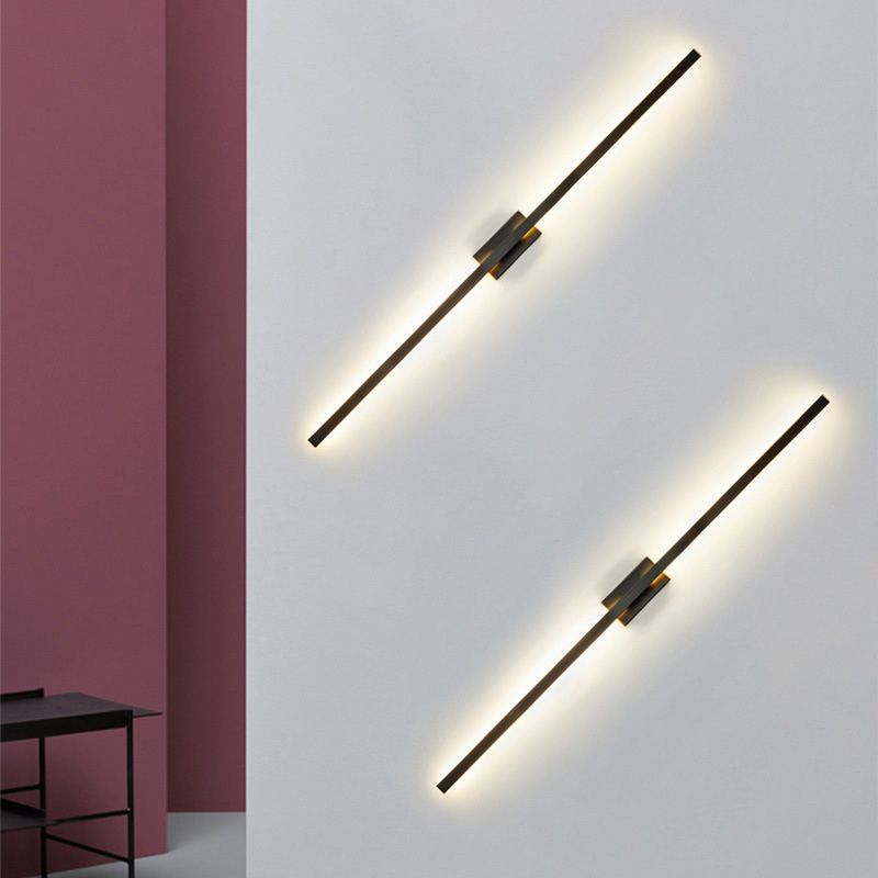 Line Shape Wall Light Fixture Modern Wall Mounted Lighting for Washroom