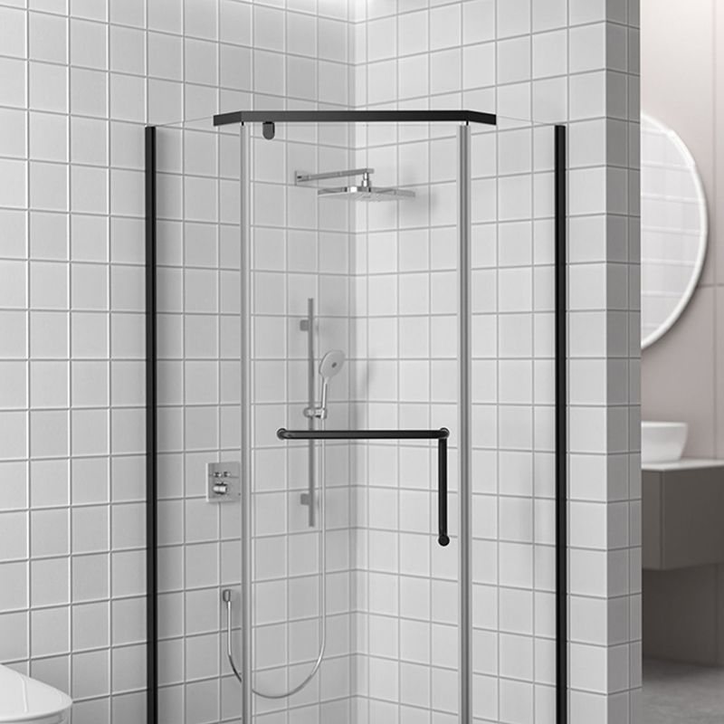 Linear Sliding Double Handles Shower Enclosure Metal Semi-Frameless Shower Enclosure