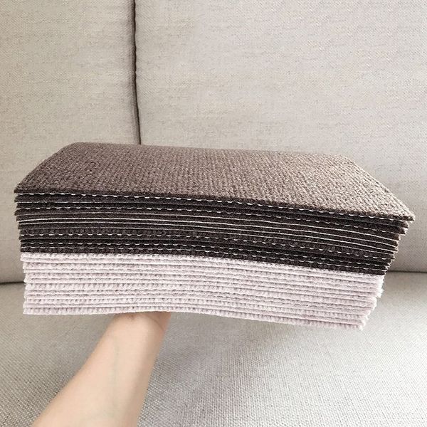 Carpet Tile Non-Skid Fade Resistant Solid Color Self-Stick Carpet Tiles Bedroom