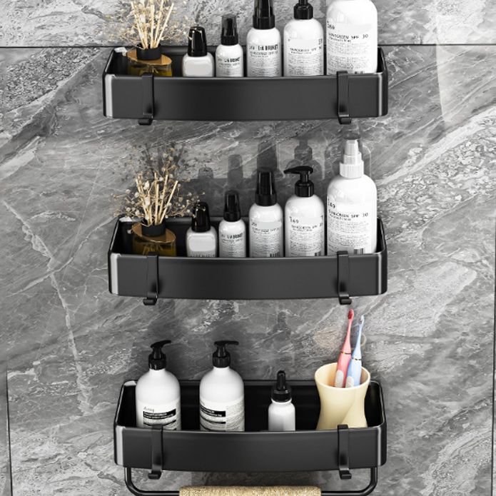 Modern Black and White Metal Bath Hardware Set Bath Shelf Bathroom Hardware Set