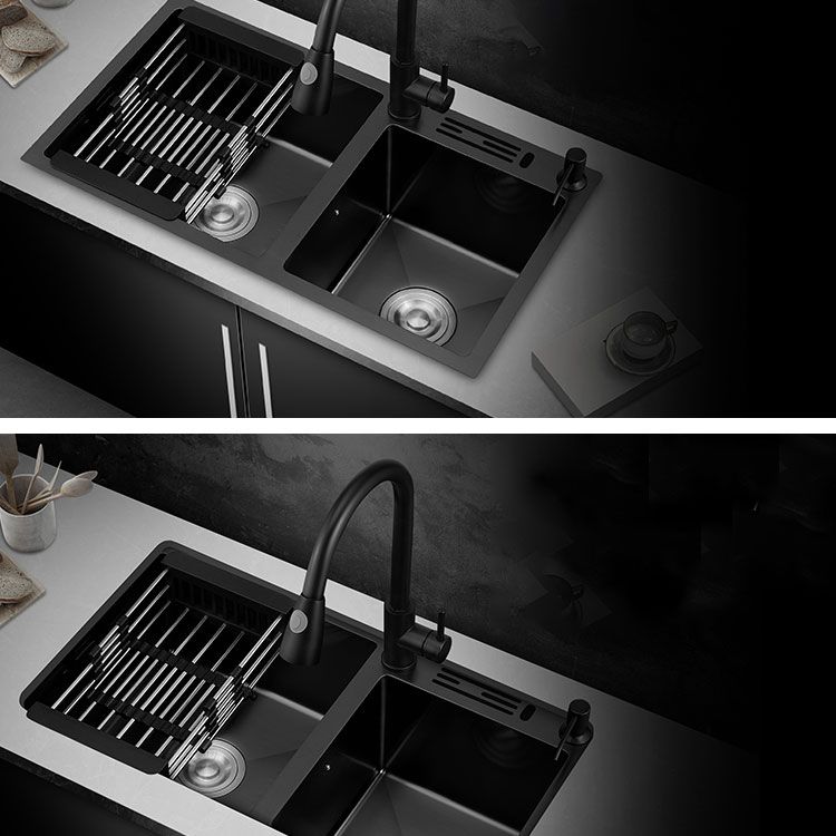 Classic Sink Stainless Steel Double Basin Workstation Sink with Faucet