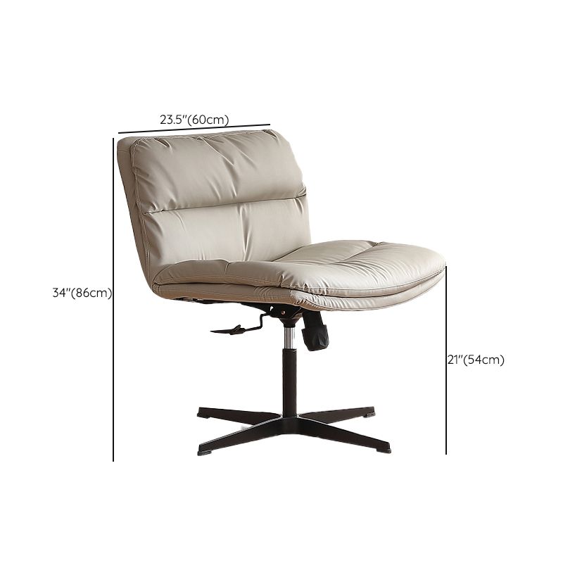 Modern No Arm Desk Chair Height-adjustable Conference Chair for Office