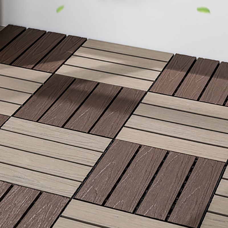 Outdoor Floor Board Stripe Composite Waterproof Square Deck Plank