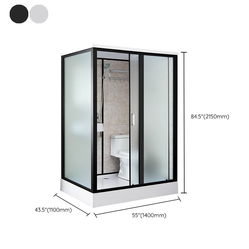 Linear Sliding Shower Enclosure Metal Framed Shower Enclosure with Tempered Glass