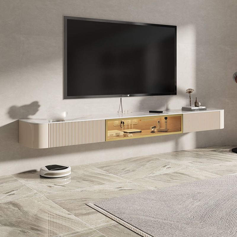 Modern TV Stand Console Stone Media Console TV Stand with Drawers