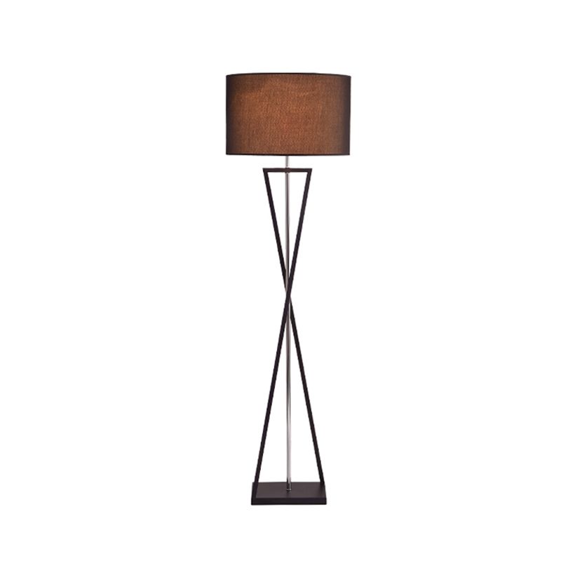 Crossing Line Iron Stand Up Lampe Moderne 1 Glühbirne Weiß/Schwarz/Weiß-Schwarz