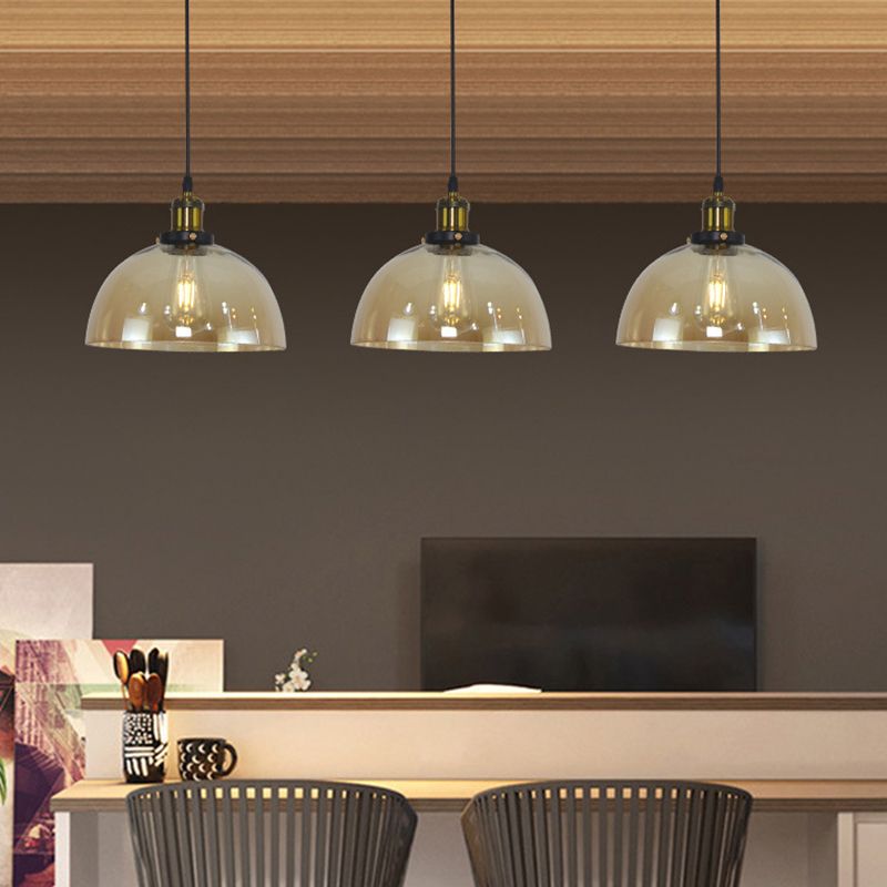 1 Apparecchiatura per soffitto in vetro in stile industriale a soffitto leggero per il ristorante