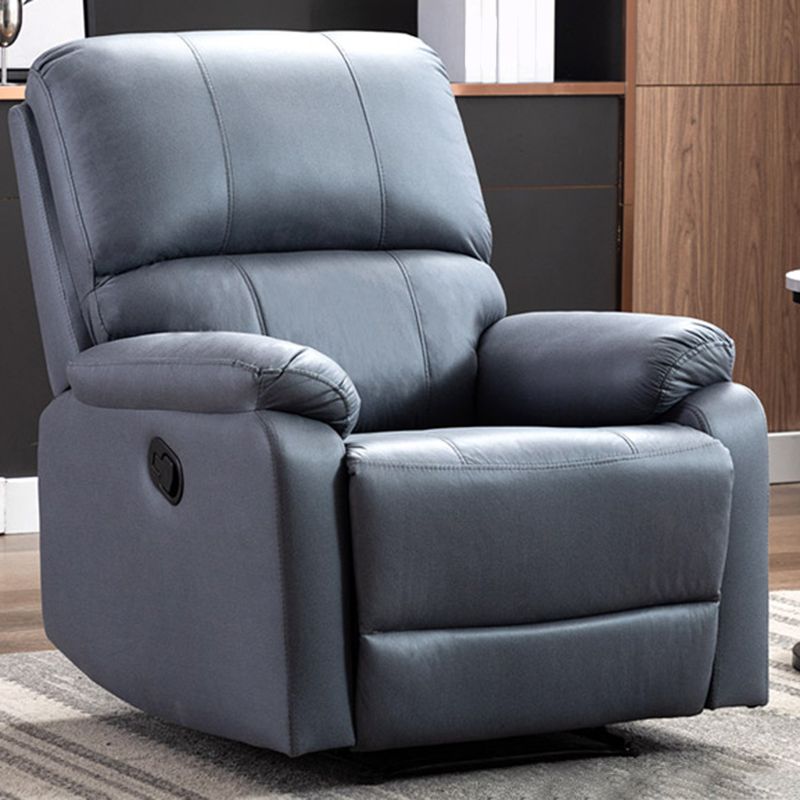 Modern Bonded Leather Standard Recliner with Extended Footrest