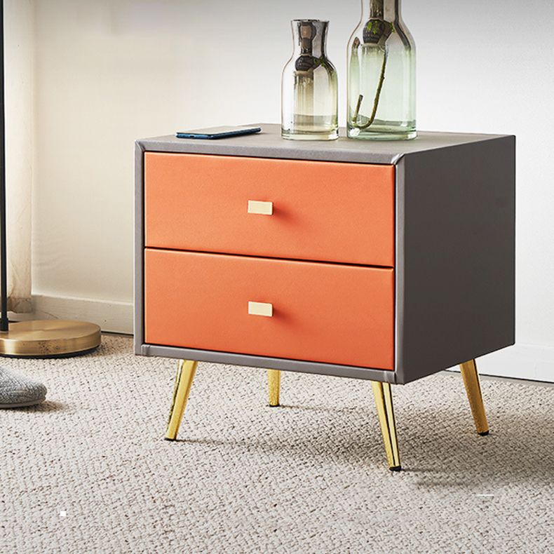 Solid Wood Accent Table Nightstand Legs Included Bedside Cabinet with 2 Drawers