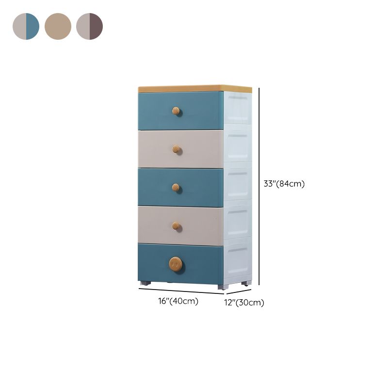 Nordic Vertical Kids Nightstand Plastic Nursery Dresser for Bedroom