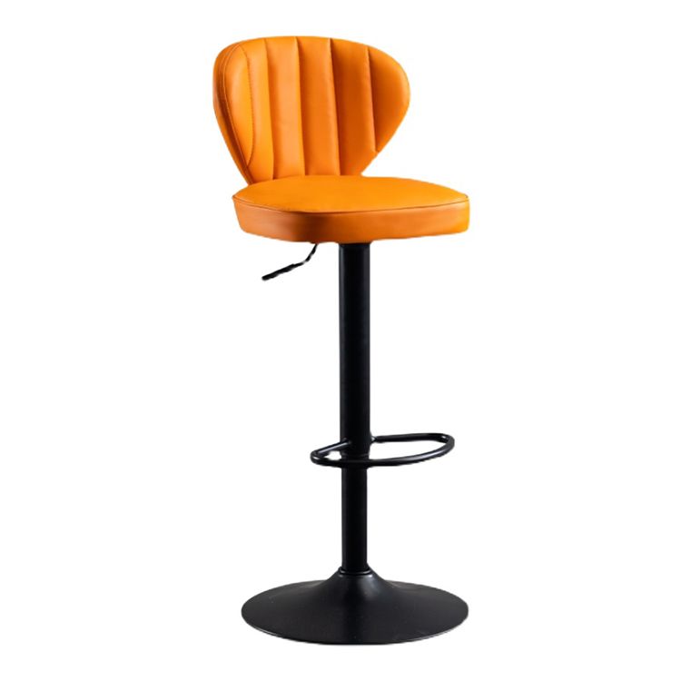 Modern Adjustable Barstool Leather Cushion Bar Stool for Living Room