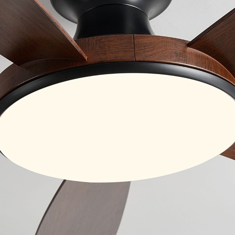 Modern LED Ceiling Fan 5 - Blades Metal and Acrylic Fan Lighting Fixture