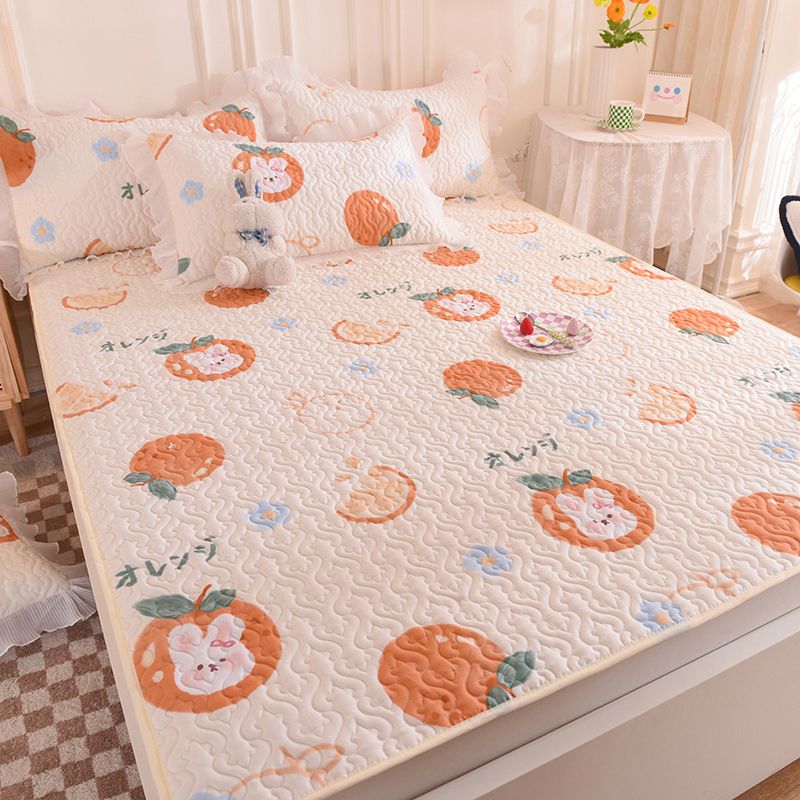 Quilted Bed Sheet Cotton Cartoon Decoration Soft Breathable Bed Sheet Set