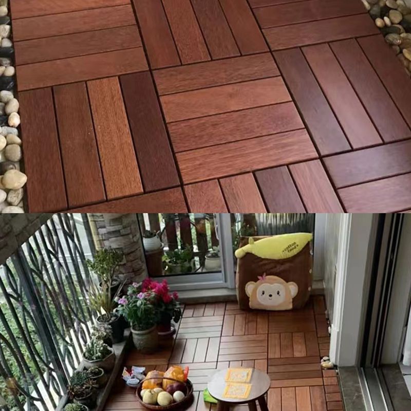 Striped Pattern Snapping Decking Tiles Composite Tile Kit Outdoor Patio