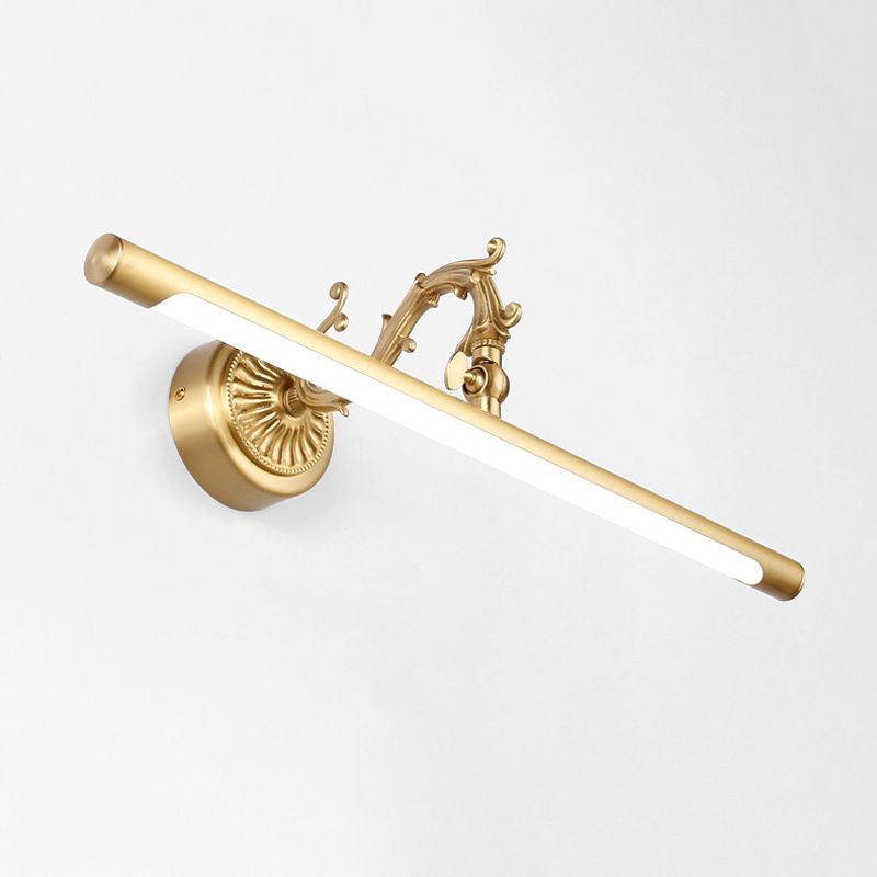 Contemporary Single Bathroom Vanity Light Golden LED Bath Bar