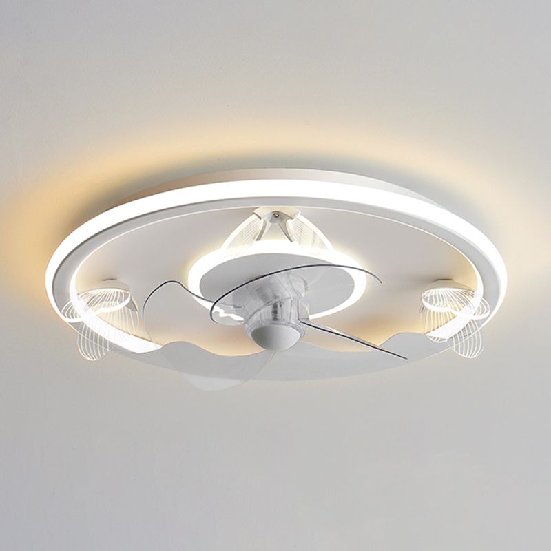 Butterfly Ceiling Fan Light LED Ceiling Mount Lamp with Acrylic Shade for Bedroom